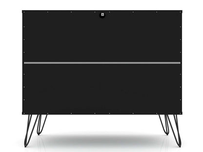 Manhattan Comfort Rockefeller Mid-Century Modern Dresser with 3-Drawers - Black|Commode Rockefeller de Manhattan Comfort de style moderne du milieu du 20e siècle avec 3 tiroirs - noire