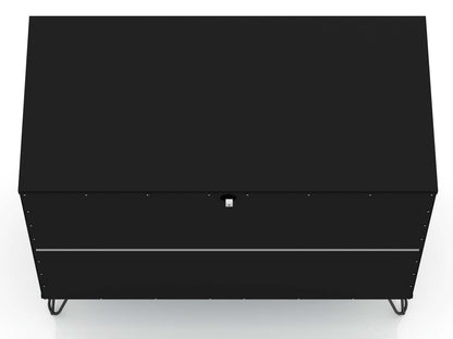 Manhattan Comfort Rockefeller Mid-Century Modern Dresser with 3-Drawers - Black|Commode Rockefeller de Manhattan Comfort de style moderne du milieu du 20e siècle avec 3 tiroirs - noire