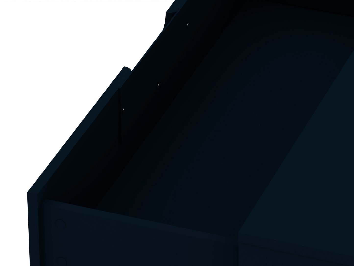 Manhattan Comfort Rockefeller Mid-Century Modern Dresser with 3-Drawers - Tatiana Midnight Blue|Commode Rockefeller de Manhattan Comfort de style moderne du milieu du 20e siècle avec 3 tiroirs - bleu minuit Tatiana