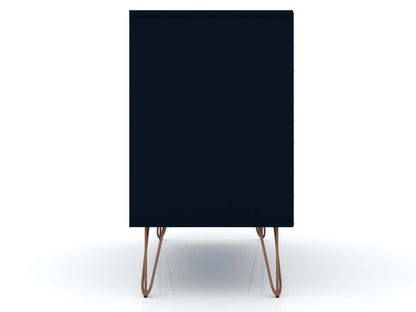 Manhattan Comfort Rockefeller Mid-Century Modern Dresser with 3-Drawers - Tatiana Midnight Blue|Commode Rockefeller de Manhattan Comfort de style moderne du milieu du 20e siècle avec 3 tiroirs - bleu minuit Tatiana