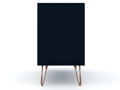 Manhattan Comfort Rockefeller Mid-Century Modern Dresser with 3-Drawers - Tatiana Midnight Blue|Commode Rockefeller de Manhattan Comfort de style moderne du milieu du 20e siècle avec 3 tiroirs - bleu minuit Tatiana