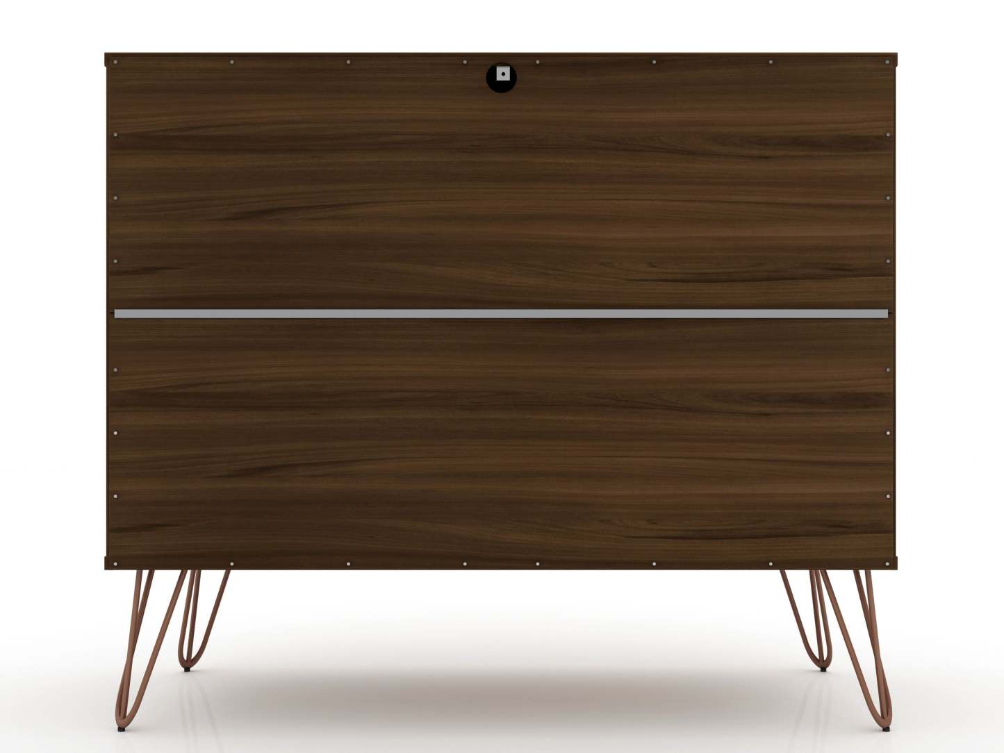 Manhattan Comfort Rockefeller Mid-Century Modern Dresser with 3-Drawers - Brown|Commode Rockefeller de Manhattan Comfort de style moderne du milieu du 20e siècle avec 3 tiroirs - brune