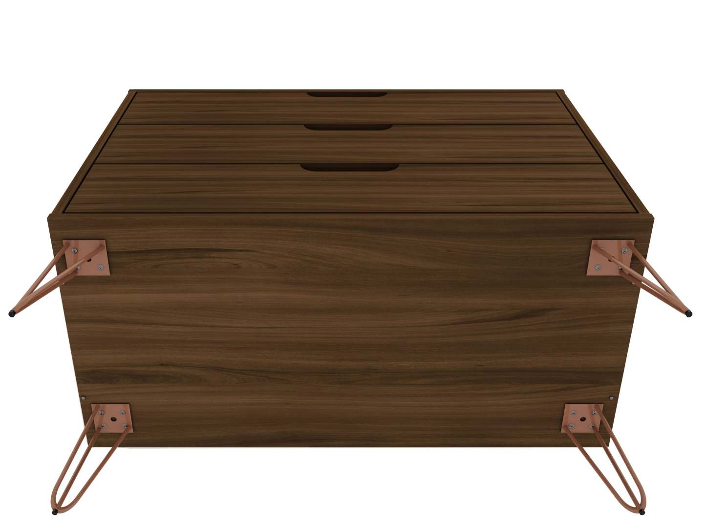 Manhattan Comfort Rockefeller Mid-Century Modern Dresser with 3-Drawers - Brown|Commode Rockefeller de Manhattan Comfort de style moderne du milieu du 20e siècle avec 3 tiroirs - brune