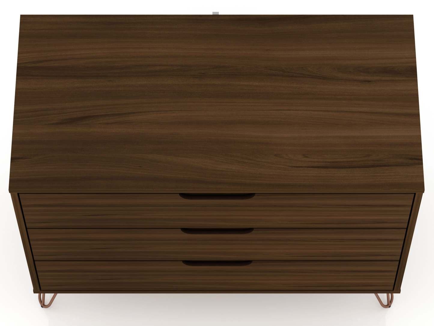 Manhattan Comfort Rockefeller Mid-Century Modern Dresser with 3-Drawers - Brown|Commode Rockefeller de Manhattan Comfort de style moderne du milieu du 20e siècle avec 3 tiroirs - brune