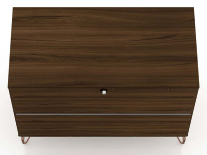 Manhattan Comfort Rockefeller Mid-Century Modern Dresser with 3-Drawers - Brown|Commode Rockefeller de Manhattan Comfort de style moderne du milieu du 20e siècle avec 3 tiroirs - brune