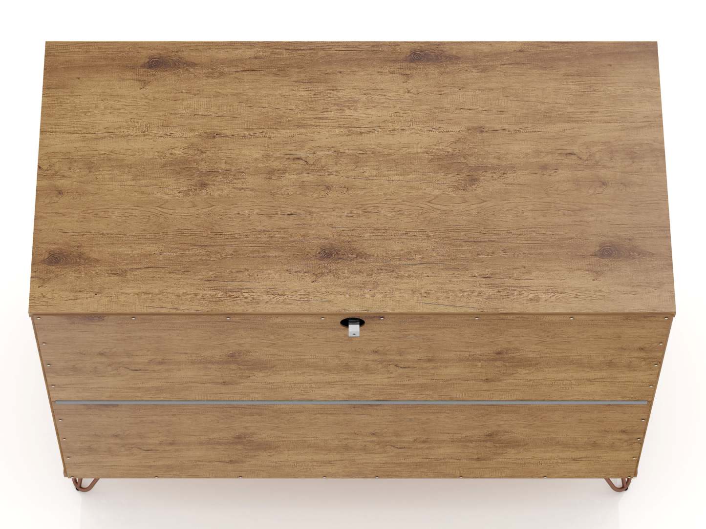 Manhattan Comfort Rockefeller Mid-Century Modern Dresser with 3-Drawers - Natural &amp; Rose Pink|Commode Rockefeller de Manhattan Comfort de style moderne du milieu du 20e siècle avec 3 tiroirs - naturelle et rose