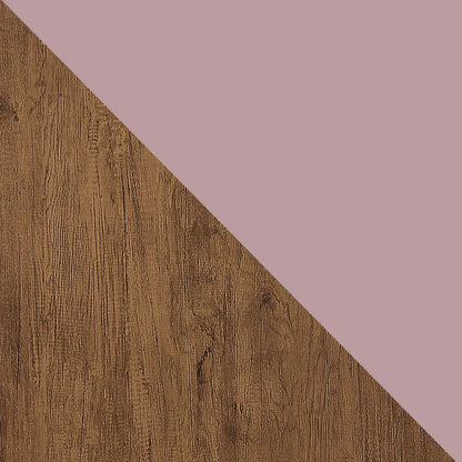 Manhattan Comfort Rockefeller Mid-Century Modern Dresser with 3-Drawers - Natural &amp; Rose Pink|Commode Rockefeller de Manhattan Comfort de style moderne du milieu du 20e siècle avec 3 tiroirs - naturelle et rose