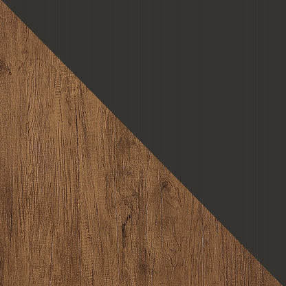 Manhattan Comfort Rockefeller Mid-Century Modern Dresser with 3-Drawers - Natural &amp; Texturé Grey|Commode Rockefeller de Manhattan Comfort de style moderne du milieu du 20e siècle avec 3 tiroirs - naturel et gris texturé