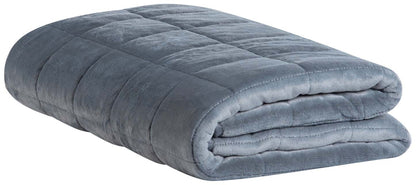 Jeté lesté en sherpa - gris | Weighted Sherpa Throw - Grey | 10LBGRTB