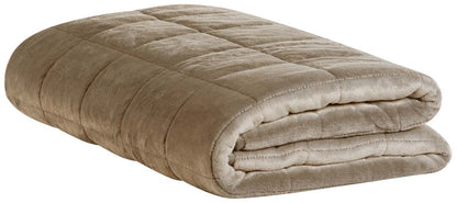 Jeté lesté en sherpa - taupe | Weighted Sherpa Throw - Taupe | 10LBTPTB