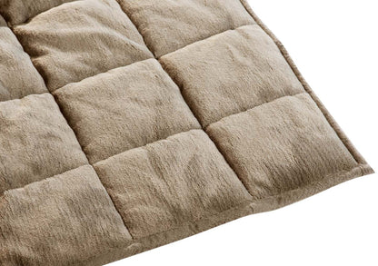 Jeté lesté en sherpa - taupe | Weighted Sherpa Throw - Taupe | 10LBTPTB