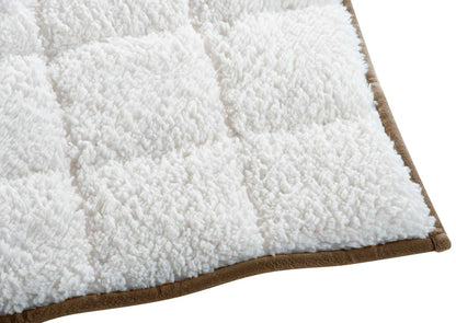 Jeté lesté en sherpa - taupe | Weighted Sherpa Throw - Taupe | 10LBTPTB