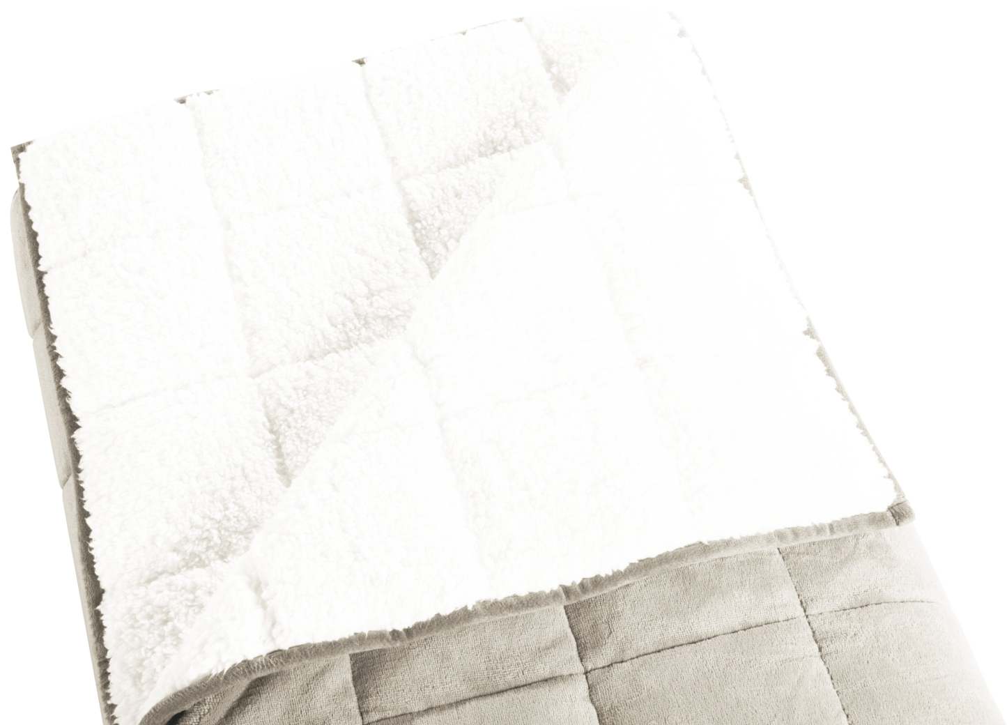 Jeté lesté en sherpa - ivoire | Jeté Sherpa lesté - Ivoire | 10LBWHTB