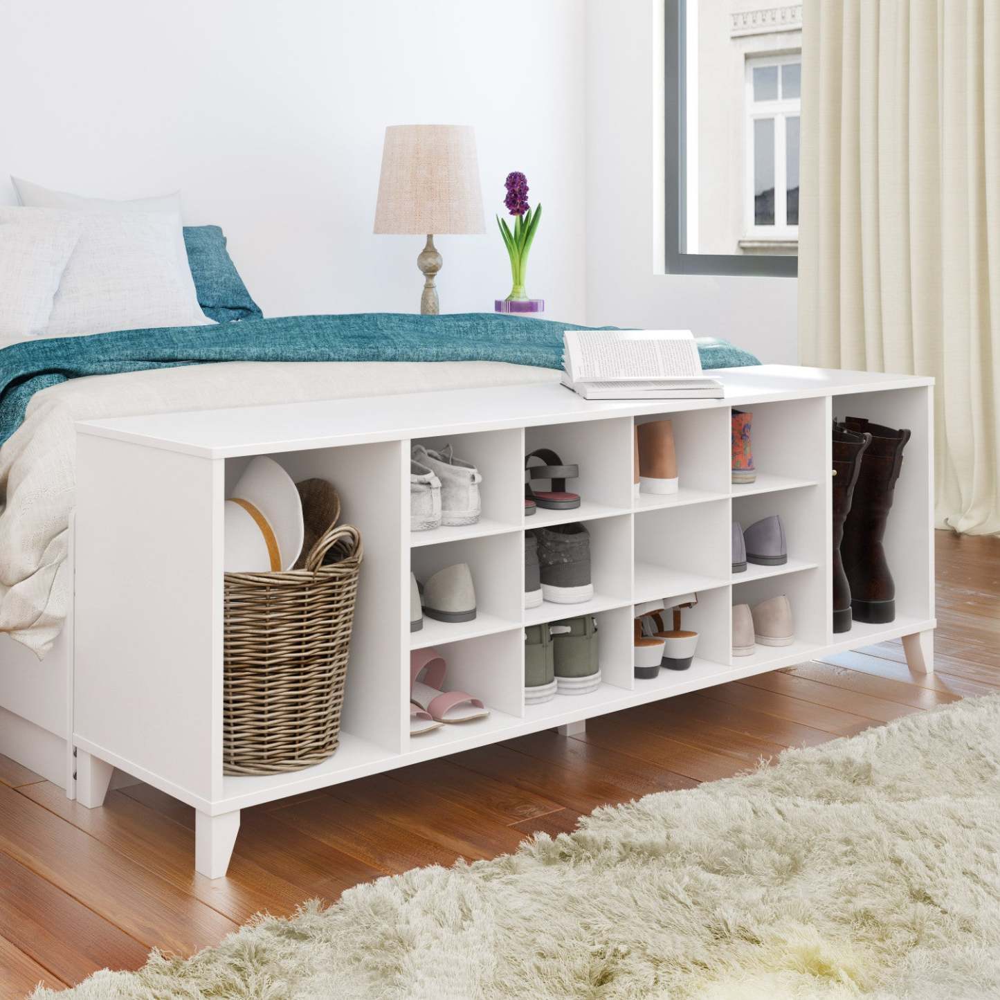 Prepac 60 Shoe Bench - White|Banc à chaussures de Prepac de 60 po - blanc