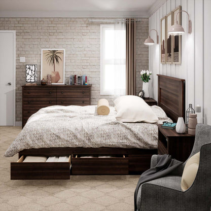 Queen Flat Panel Headboard - Espresso|Tête de lit à panneau plat pour grand lit - espresso