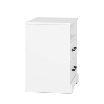 Prepac Rustic Ridge Farmhouse 2-Drawer Nightstand - White|Table de nuit champêtre Rustic Ridge de Prepac à 2 tiroirs - blanche
