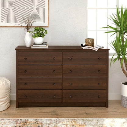 Commode 8 tiroirs Fremont - Expresso|Commode Fremont à 8 tiroirs - expresso