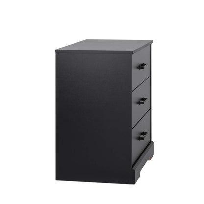 Prepac Rustic Ridge Farmhouse 3-Drawer Nightstand - Black|Table de nuit champêtre Rustic Ridge de Prepac à 3 tiroirs - noire