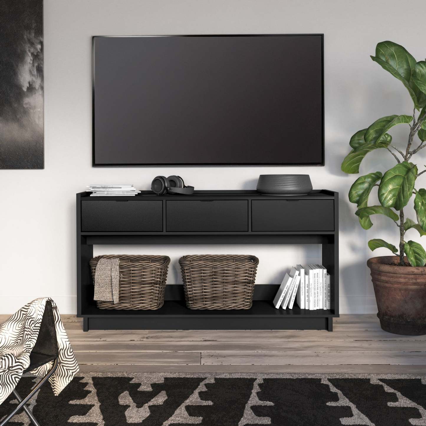 Console de buffet Prepac Simply Modern - Noire
