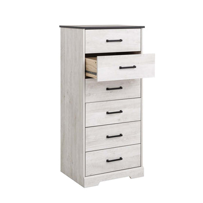 Prepac Rustic Ridge 23.75 6-Drawer Dresser - Washed White|Commode Rustic Ridge de Prepac de 23,75 po à 6 tiroirs - blanc vieilli