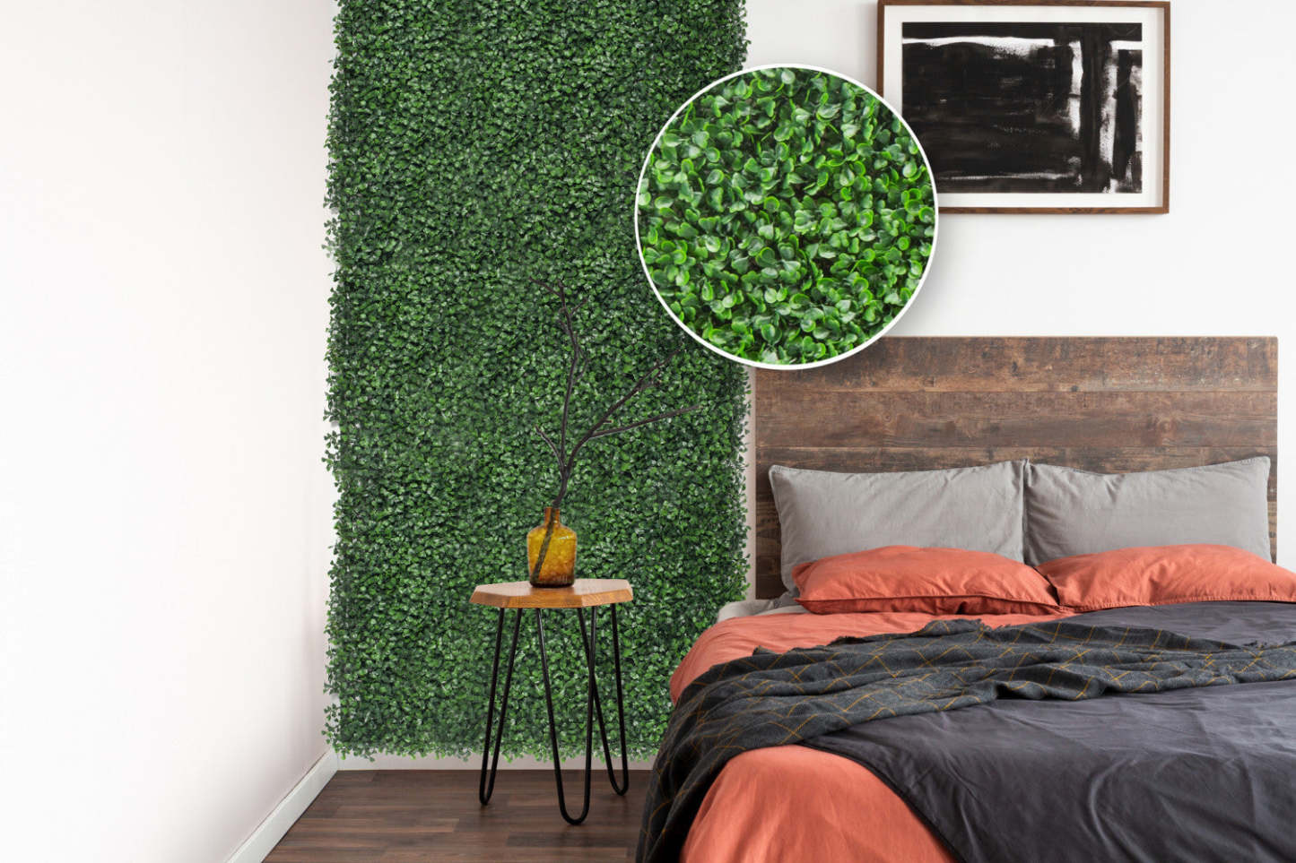 Buis Artificiel 20x 20 Panneau de Feuillage 4 Pièces | Panneau de feuillage 20 po x 20 po buis artificiel 4 pièces | D10HYCBY