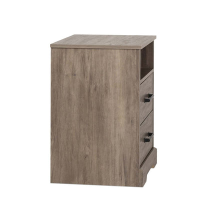 Prepac Rustic Ridge Farmhouse 2-Drawer Nightstand - Brown|Table de nuit champêtre Rustic Ridge de Prepac à 2 tiroirs - brune