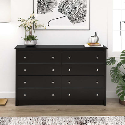 Commode Jade 8 tiroirs - Noir|Commode Jade à 8 tiroirs - noire