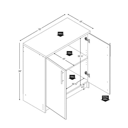 Elite 32 Cabinet - Noir|Armoire Elite de 32 po - noire