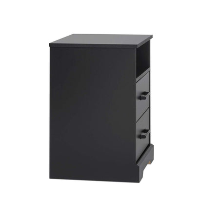 Prepac Rustic Ridge Farmhouse 2-Drawer Nightstand - Black|Table de nuit champêtre Rustic Ridge de Prepac à 2 tiroirs - noire
