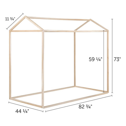 Lit simple Sweedi Twin House - Bois naturel | D83GM449