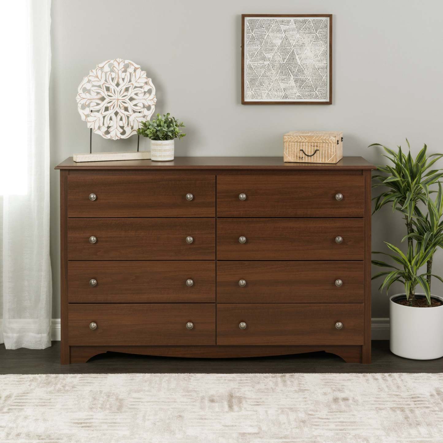 Commode Monterey 8 tiroirs - Cerisier|Commode Monterey à 8 tiroirs - cerisier