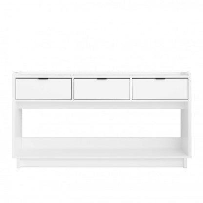 Prepac Simply Modern Buffet Console avec 3 tiroirs - Noir|Console Simply Modern de Prepac à 3 tiroirs - noire