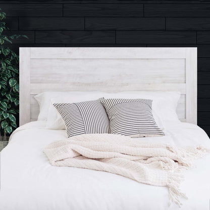 Prepac Rustic Ridge Farmhouse Queen Headboard - Washed White|Tête de lit pour grand lit champêtre Rustic Ridge de Prepac - blanc délavé