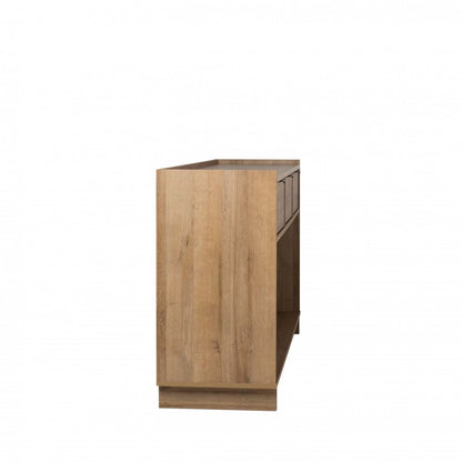 Prepac Simply Modern Buffet Console avec 3 tiroirs - Chêne naturel|Console Simply Modern de Prepac à 3 tiroirs - chêne naturel