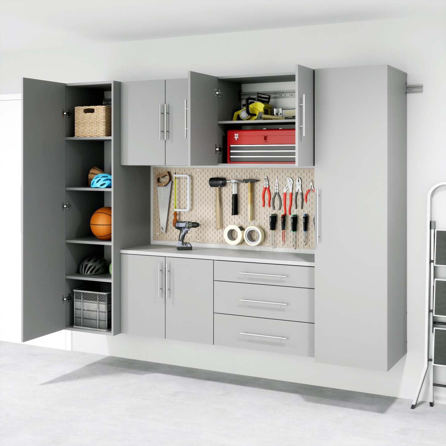 Hangups 3-Drawer Base Storage Cabinet - Light Grey|Armoire de plancher HangUps à 3 tiroirs avec rangement - gris clair