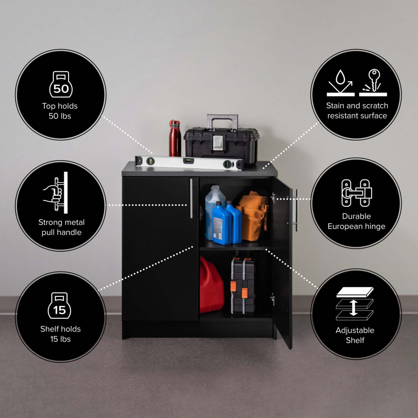 Elite 32 Cabinet - Noir|Armoire Elite de 32 po - noire