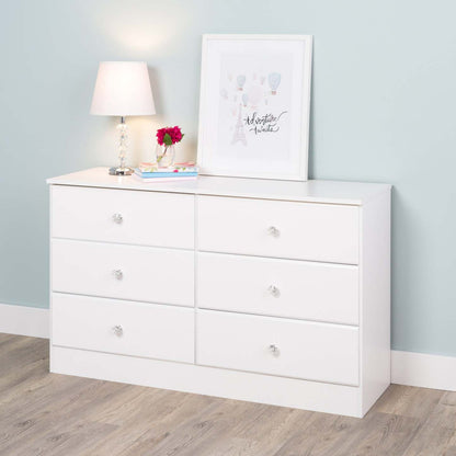 Commode Astrid Kids 6 tiroirs - Blanc|Commode Astrid à 6 tiroirs pour enfants - blanche