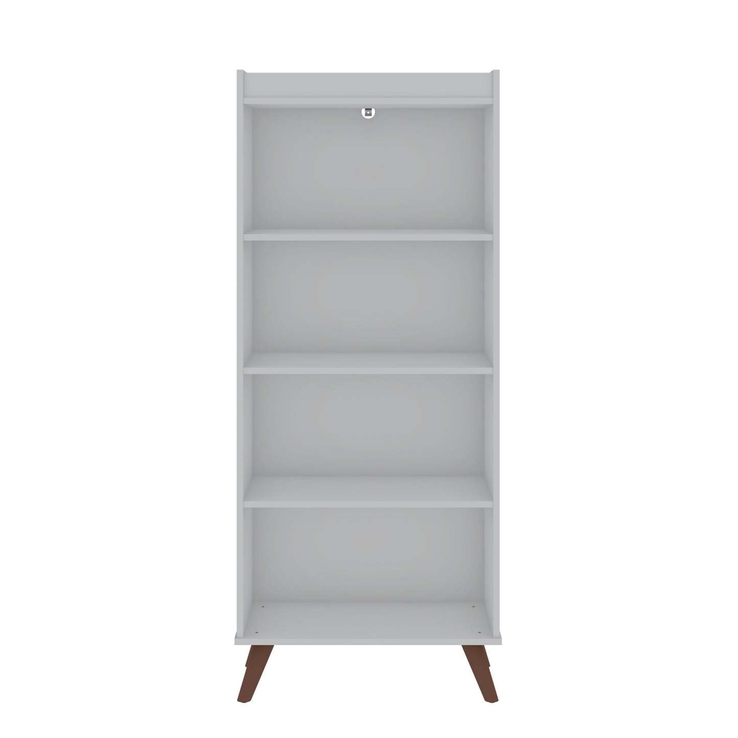 Manhattan Comfort Hampton 4-Tier Bookcase with Solid Wood Legs - White|Bibliothèque Hampton de Manhattan Comfort à 4 étages avec pattes en bois massif - blanche