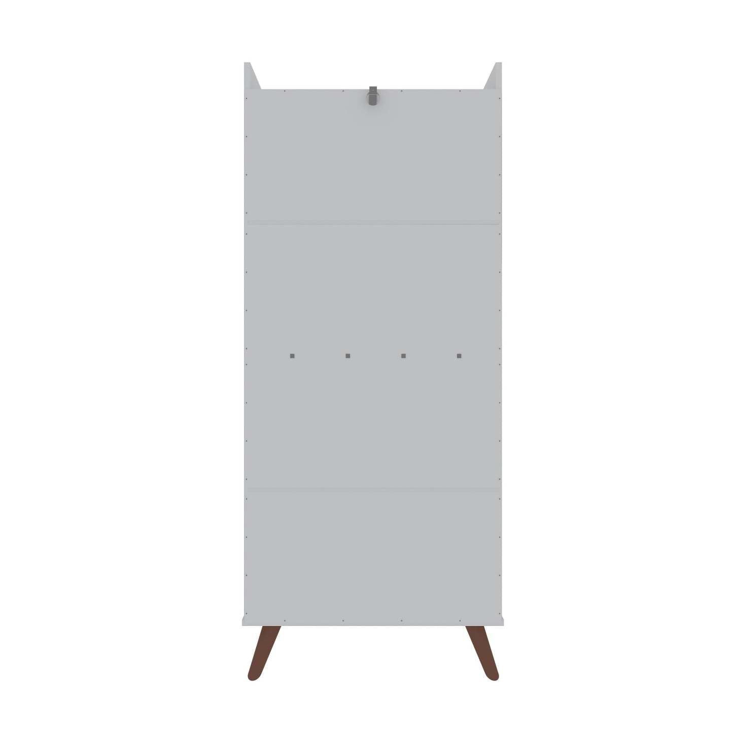 Manhattan Comfort Hampton 4-Tier Bookcase with Solid Wood Legs - White|Bibliothèque Hampton de Manhattan Comfort à 4 étages avec pattes en bois massif - blanche