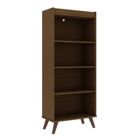 Manhattan Comfort Hampton 4-Tier Library with Solid Wood Legs - Maple Cream|Bibliothèque Hampton de Manhattan Comfort à 4 étages avec pattes en bois massif - crème d'érable