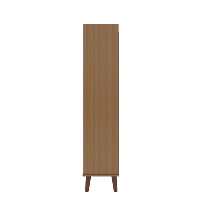 Manhattan Comfort Hampton 4-Tier Library with Solid Wood Legs - Maple Cream|Bibliothèque Hampton de Manhattan Comfort à 4 étages avec pattes en bois massif - crème d'érable