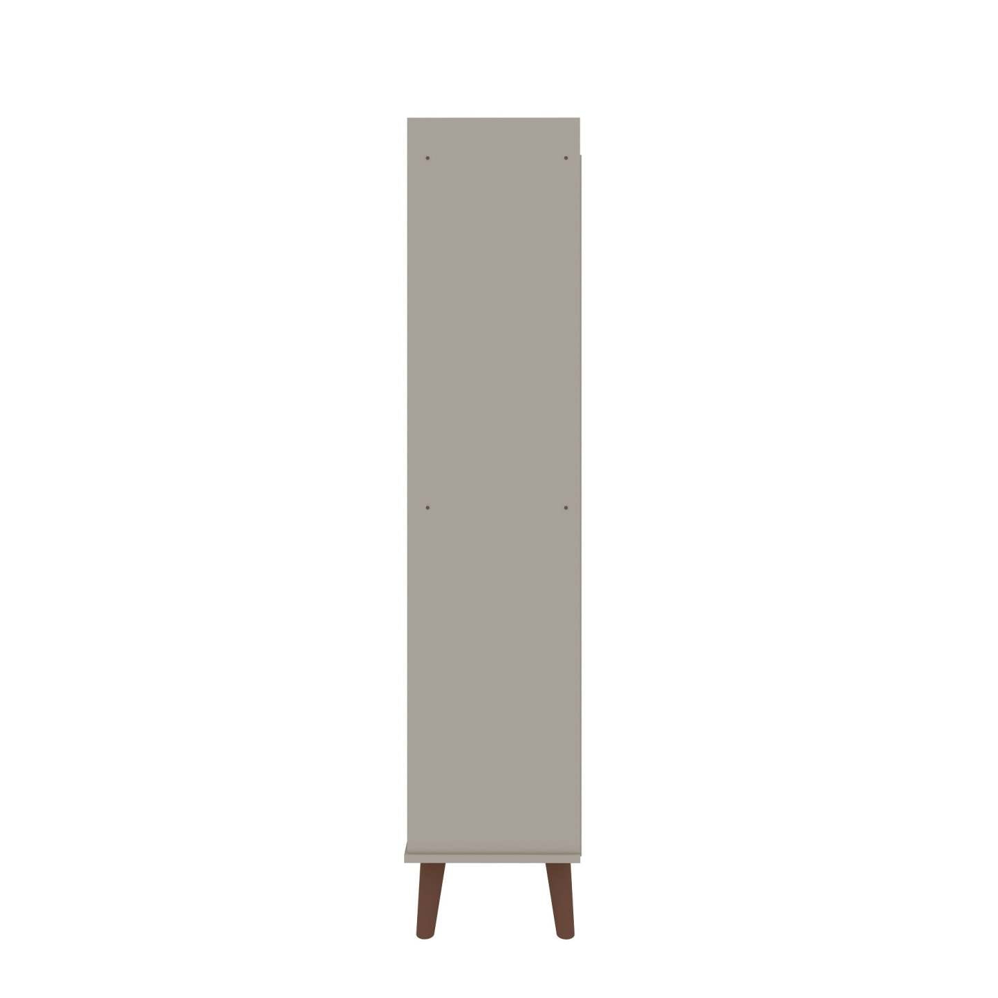 Manhattan Comfort Hampton 4-Tier Bookcase with Solid Wood Legs - Off White|Bibliothèque Hampton de Manhattan Comfort à 4 étages avec pattes en bois massif - blanc cassé