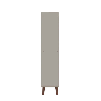 Manhattan Comfort Hampton 4-Tier Bookcase with Solid Wood Legs - Off White|Bibliothèque Hampton de Manhattan Comfort à 4 étages avec pattes en bois massif - blanc cassé