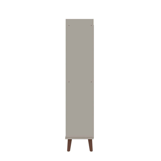 Manhattan Comfort Hampton 4-Tier Bookcase with Solid Wood Legs - Off White|Bibliothèque Hampton de Manhattan Comfort à 4 étages avec pattes en bois massif - blanc cassé