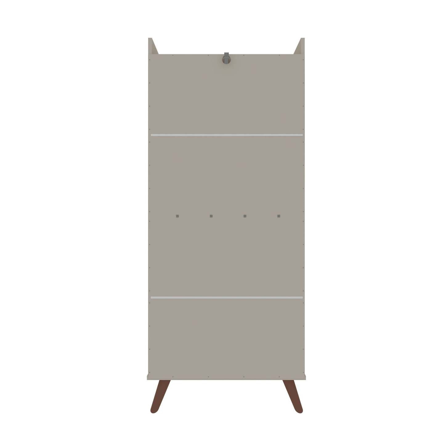 Manhattan Comfort Hampton 4-Tier Bookcase with Solid Wood Legs - Off White|Bibliothèque Hampton de Manhattan Comfort à 4 étages avec pattes en bois massif - blanc cassé