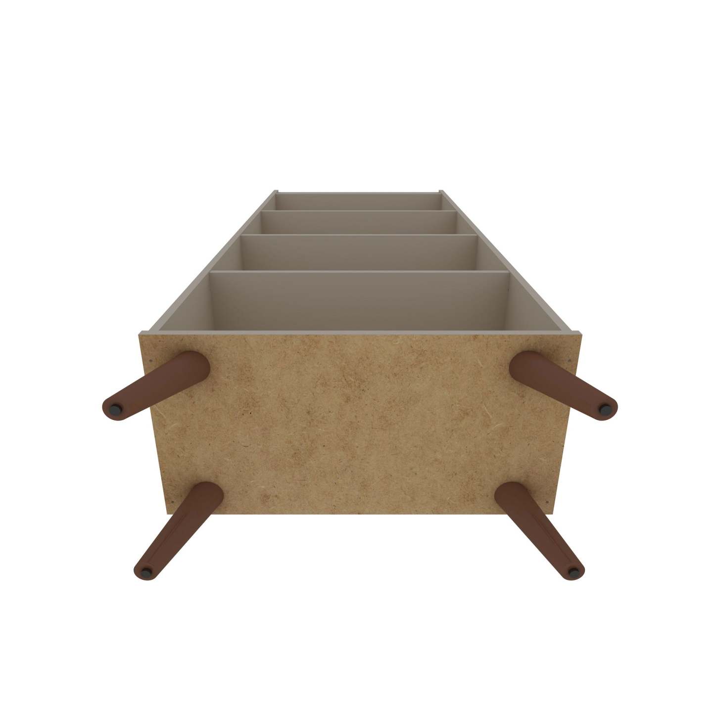 Manhattan Comfort Hampton 4-Tier Bookcase with Solid Wood Legs - Off White|Bibliothèque Hampton de Manhattan Comfort à 4 étages avec pattes en bois massif - blanc cassé