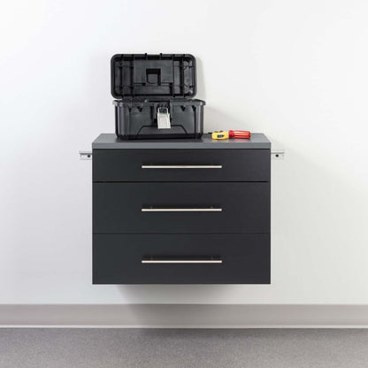 Hangups 3-Drawer Base Storage Cabinet - Black|Armoire de plancher HangUps à 3 tiroirs avec rangement - noire