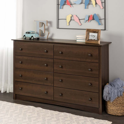 Commode 8 tiroirs Fremont - Expresso|Commode Fremont à 8 tiroirs - expresso