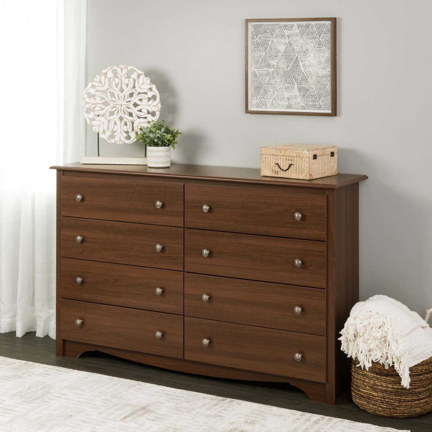 Commode Monterey 8 tiroirs - Cerisier|Commode Monterey à 8 tiroirs - cerisier