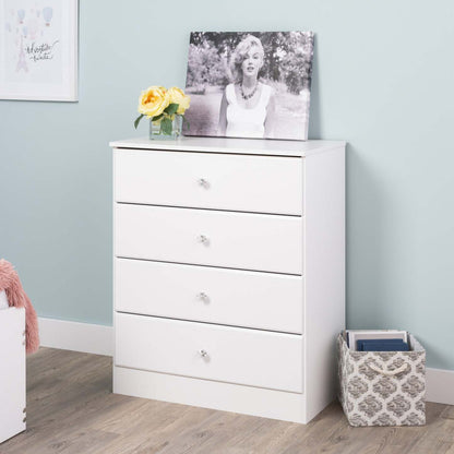 Astrid Kids 4-Drawer Dresser - Blanc|Commode Astrid à 4 tiroirs pour enfants - blanche